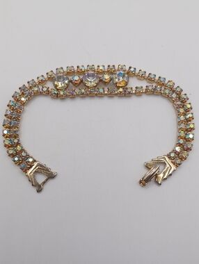 Albert Weiss Gold-Tone Aurora Crystal Tennis Bracelet